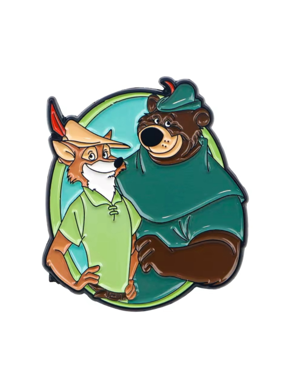Robin Hood & Little John Enamel Pin – Disney Inspired Animated Classic